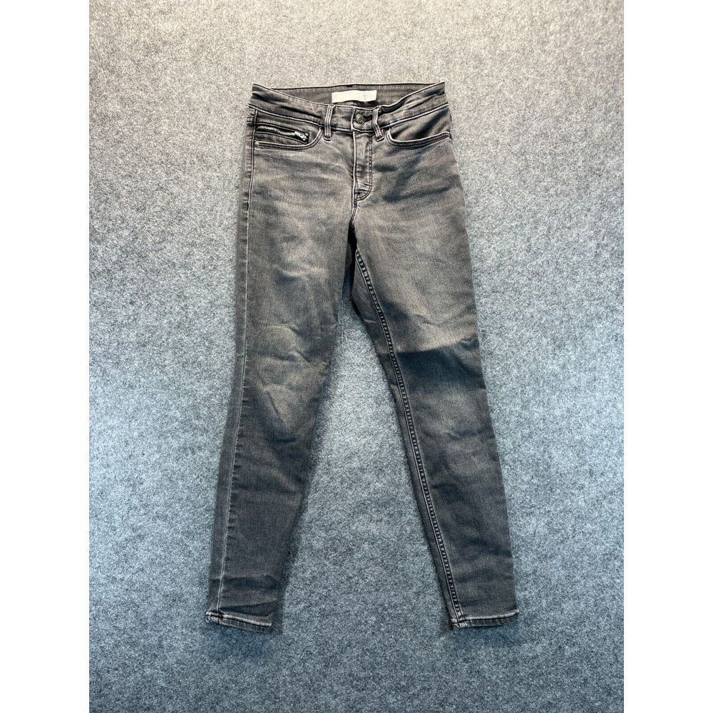 Athleta Jeans Women's 2 Skinny Sculptek Mid Rise‎ Grey Stretch Denim